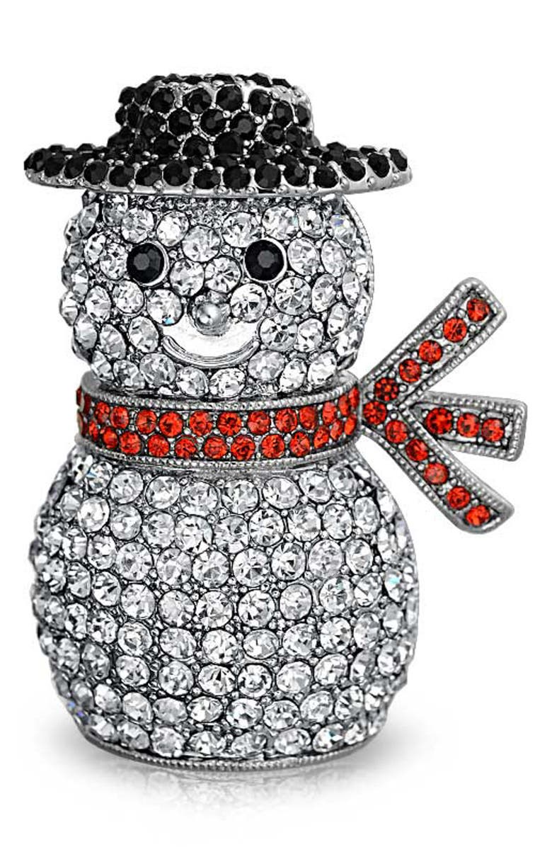 BLING JEWELRY Snowman Pin, Main, color, Snowman