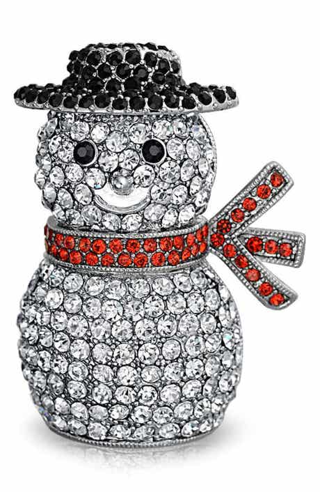 BLING JEWELRY Snowman Pin