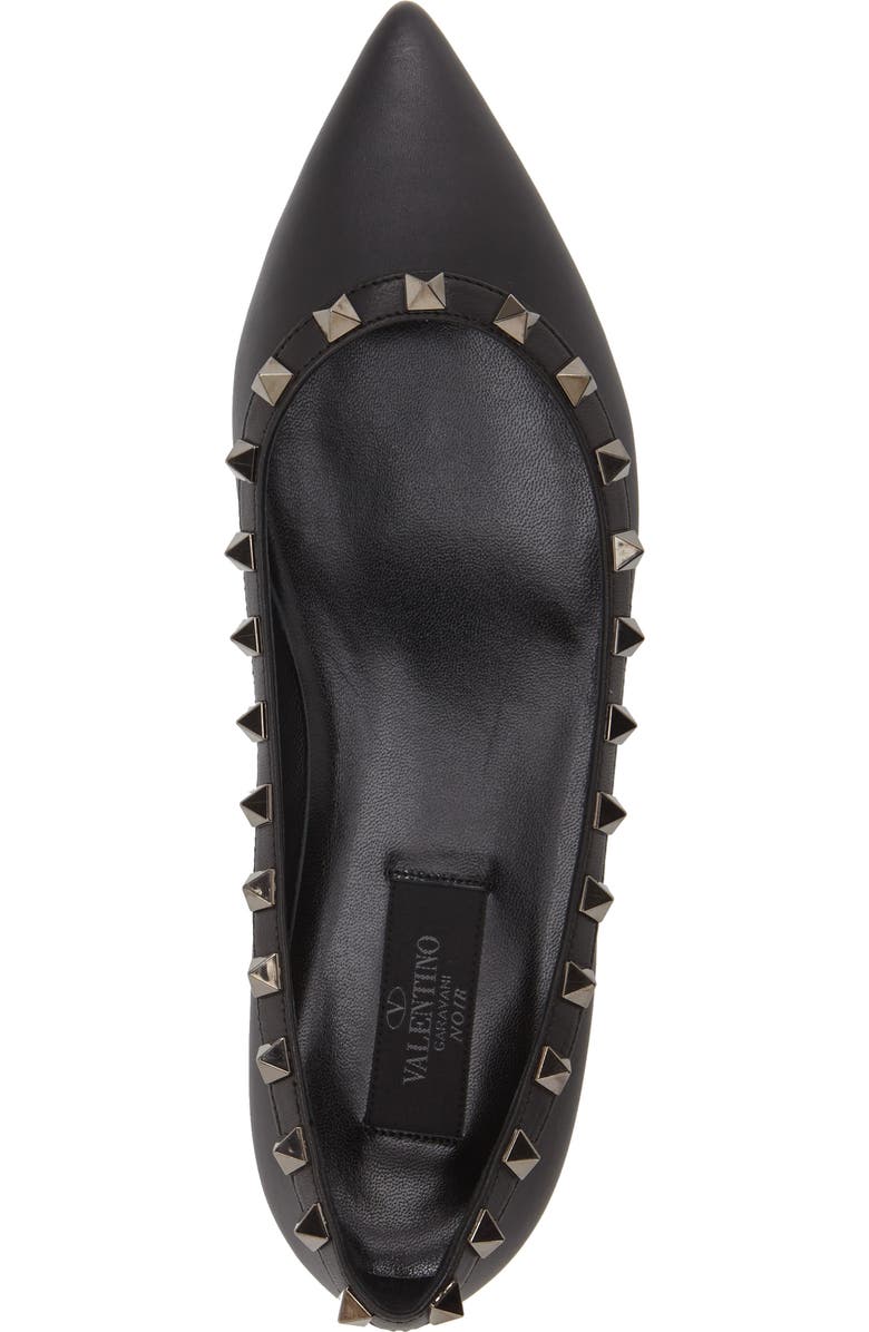 Valentino Garavani Rockstud Pointed Toe Flat, Alternate, color,