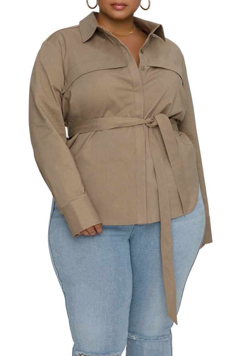 Good American Safari Utility Belted Tunic, Main, color,