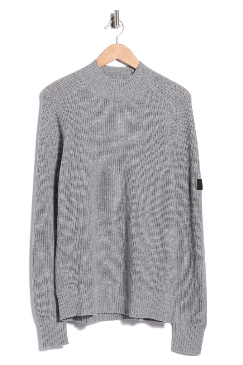 Beacon Mock Neck Sweater, Main, color, LIGHT GRAY HEATHER
