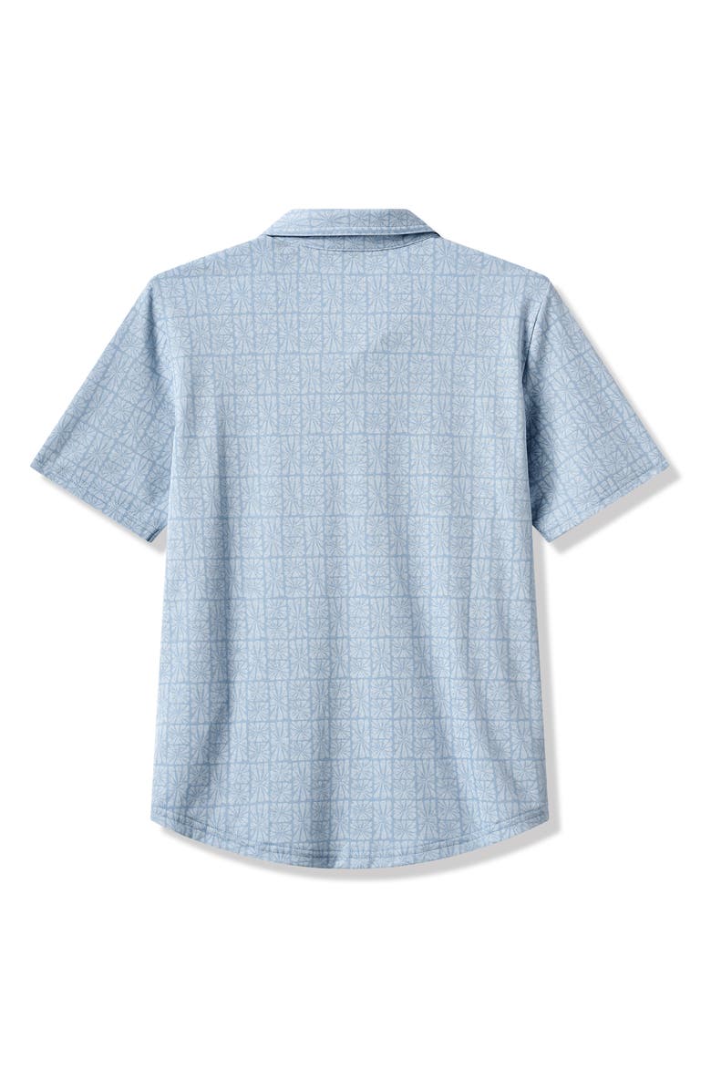TravisMathew Cabana Print Polo, Alternate, color, Ash Blue