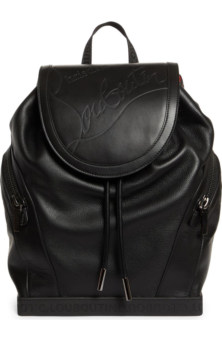 Christian Louboutin Small ExploraFunk Empire Leather Backpack, Main, color,