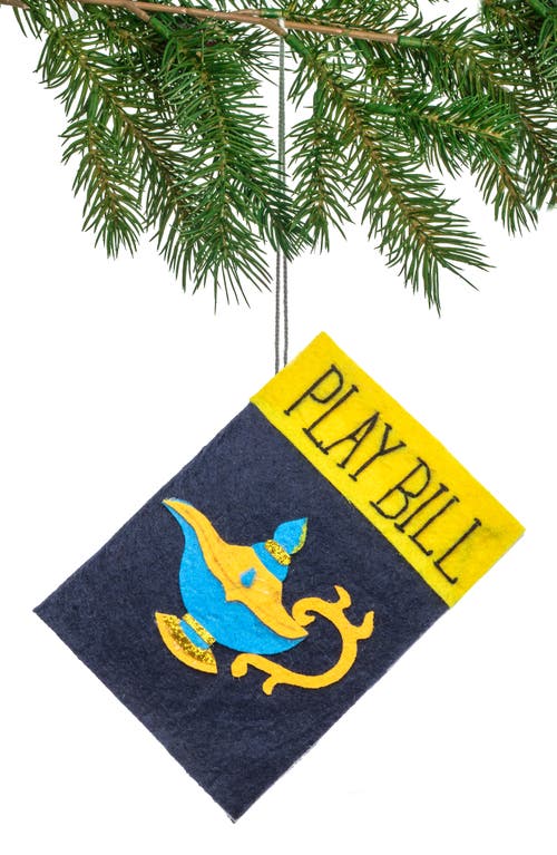 Silk Road Bazaar Handmade Playbill Felted Wool Ornament In Black