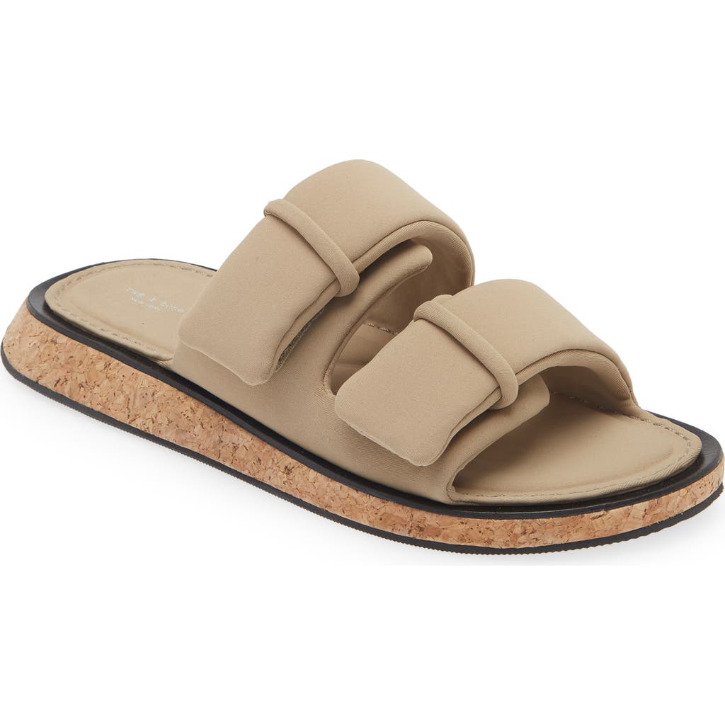 Rag & Bone Women's Parque Cork-heel Slide Sandals In Light Sand