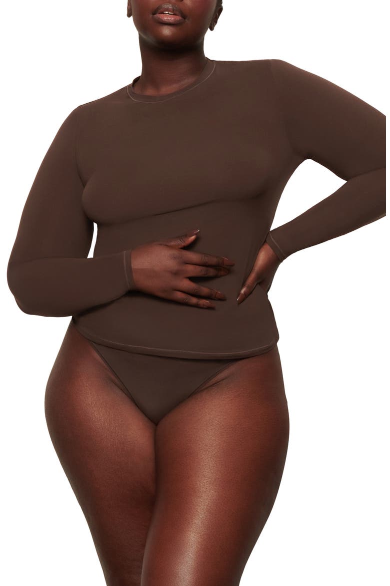 Fits Everybody Long Sleeve T-Shirt, Main, color, COCOA