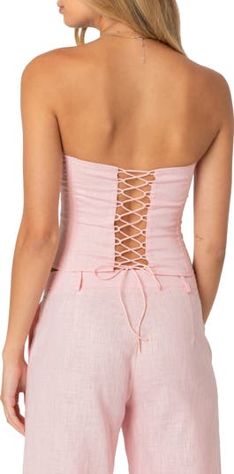 Arya Linen Look Corset Top
