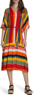 APNY Stripe Belted Dress