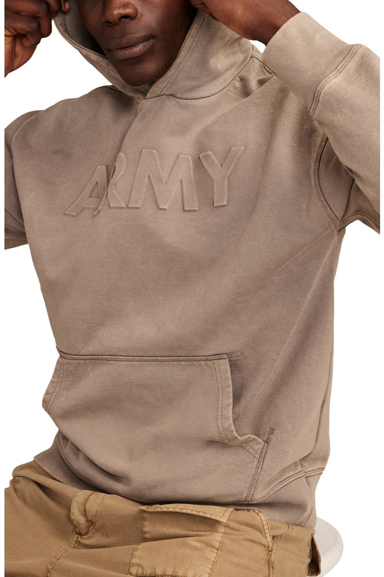 Army Cotton Logo Hoodie, Alternate, color, FROST GREY