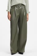 BOSS Tiana Pleated Faux Leather Pants
