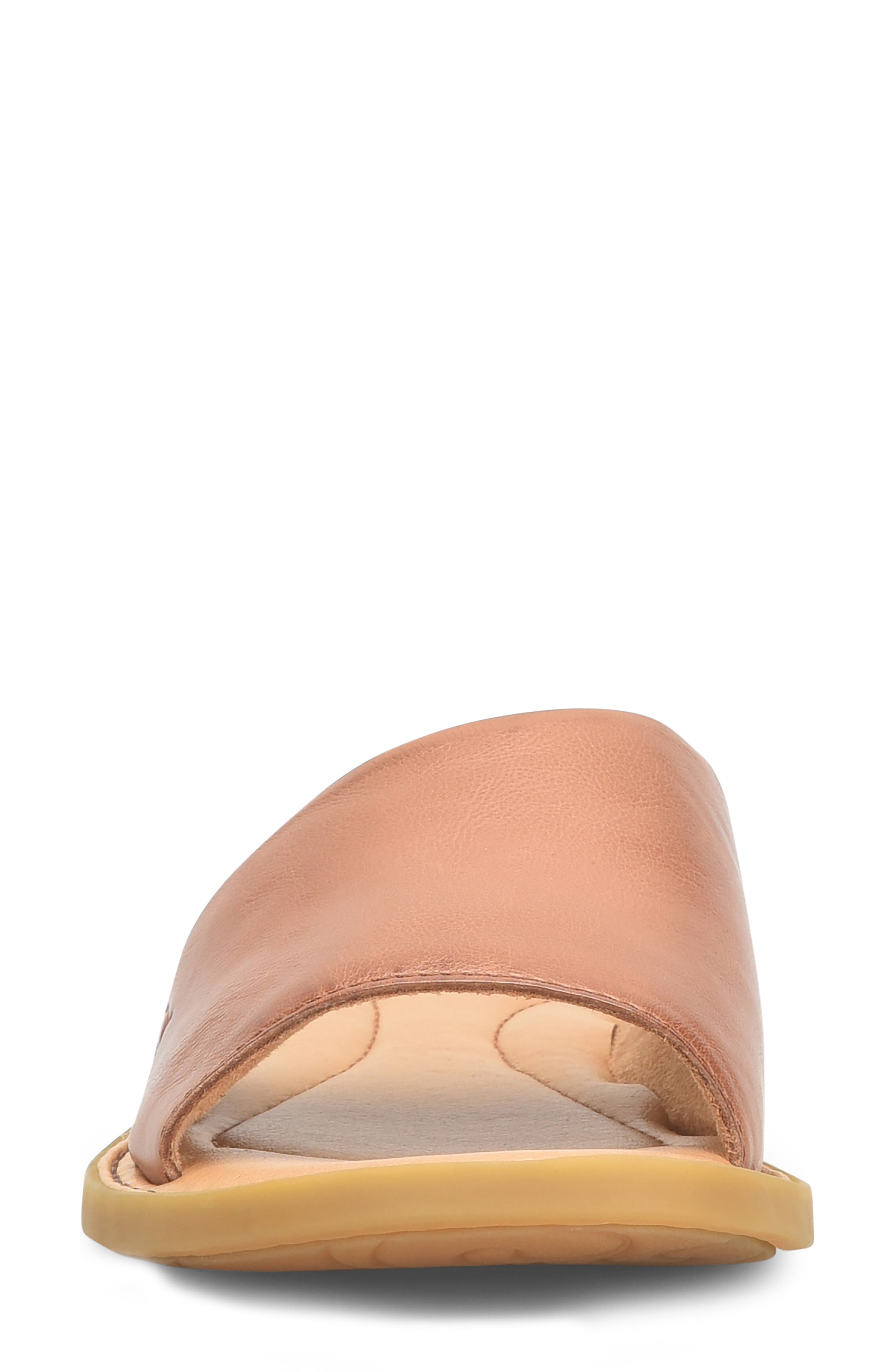 Izabel Slide Sandal, Alternate, color, BROWN LEATHER