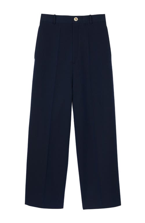 Sandro Suit Trousers In Navy Blue
