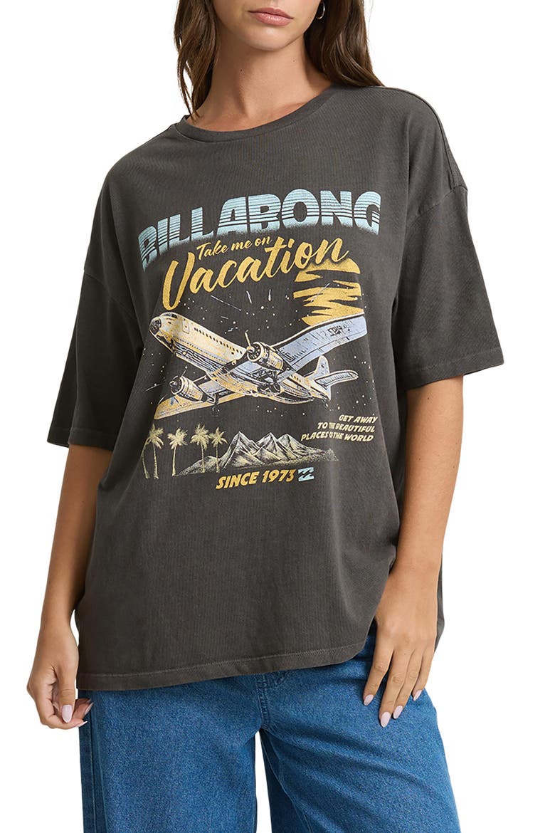 Beautiful Places Cotton Graphic T-Shirt, Main, color, OFF BLACK
