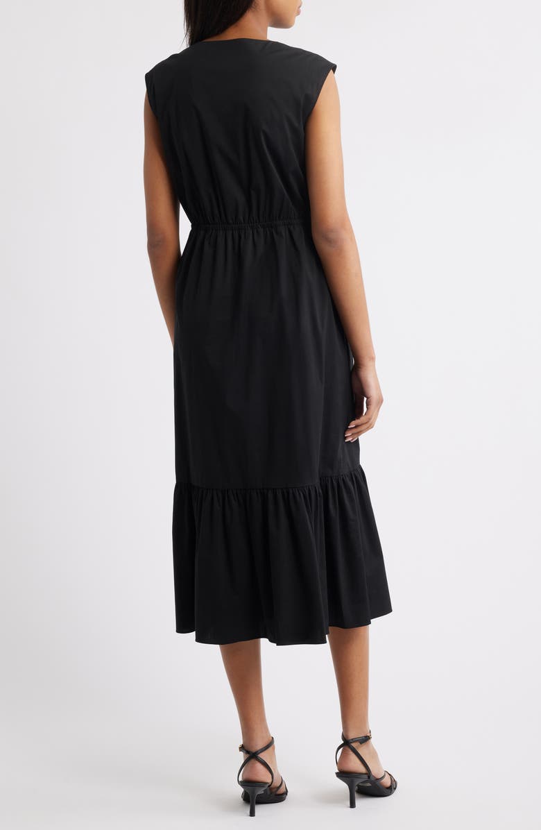 Anne Klein Bow Front Modern Midi Dress, Alternate, color, Anne Black