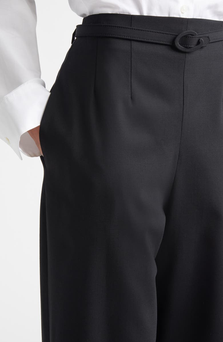 Oscar de la Renta Stretch Wool Pants, Alternate, color, Black