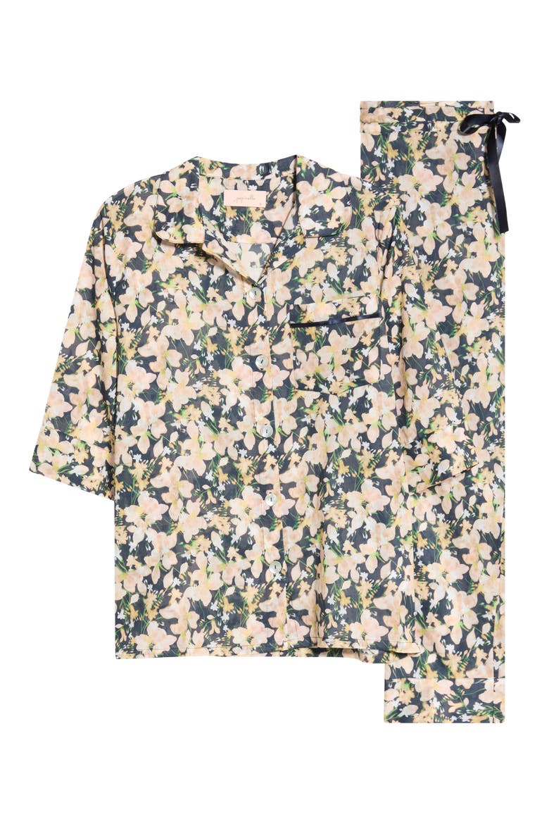 Serena Crop Pajamas, Alternate, color, DEEP NAVY