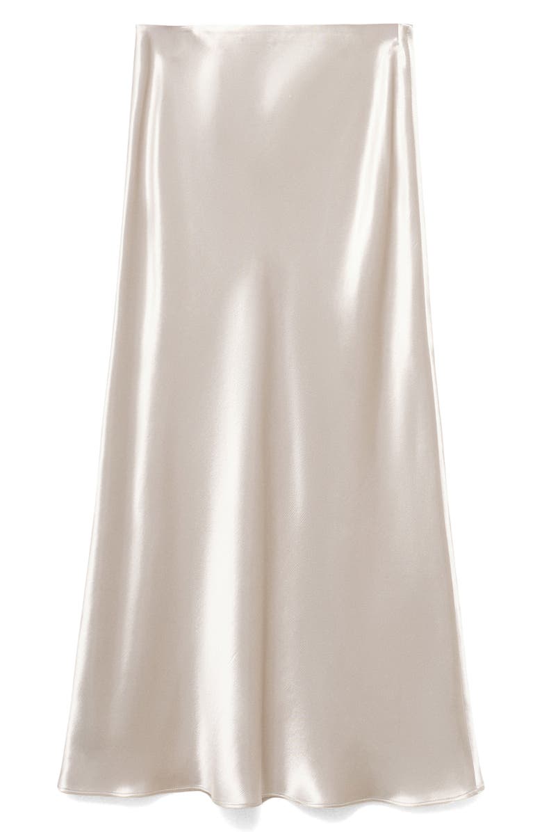 MANGO Bias Cut Satin Midi Skirt, Main, color,