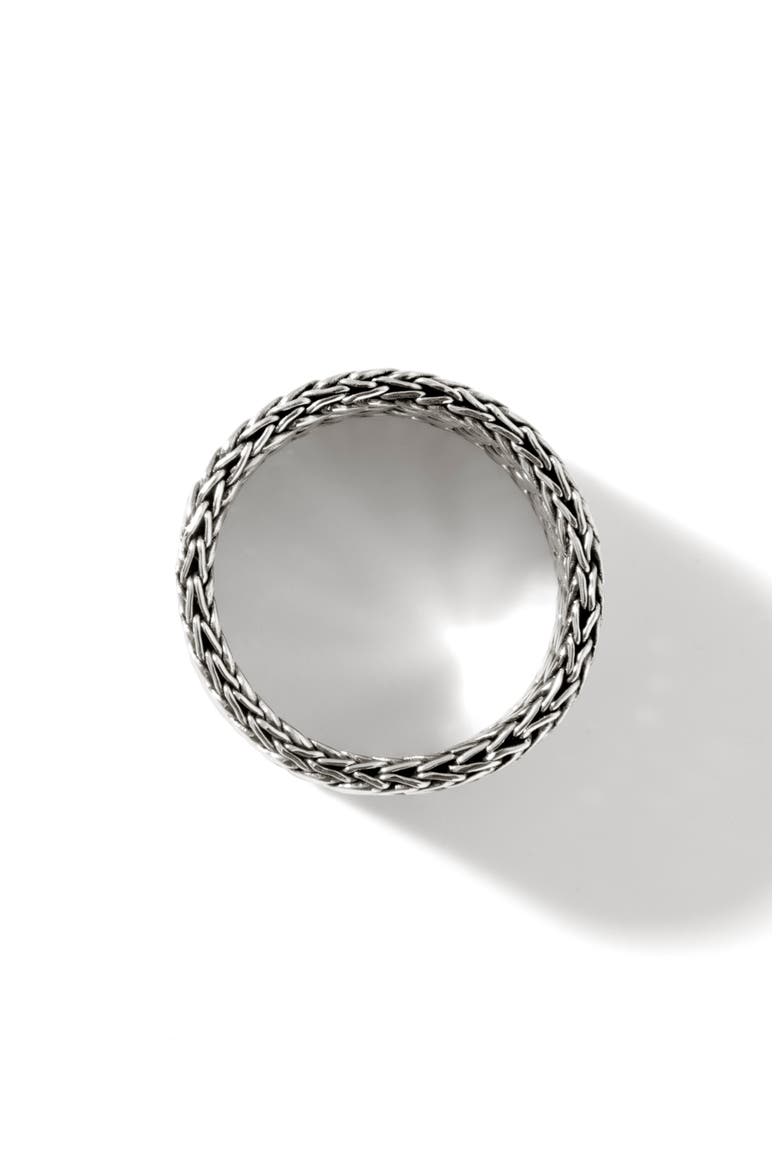 Rata Chain Wide Band Ring, 12mm, Alternate, color, SILVER