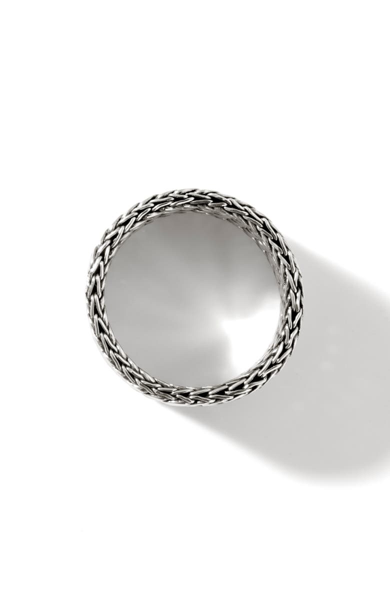 John Hardy Rata Chain Wide Band Ring, 12mm, Alternate, color, Silver