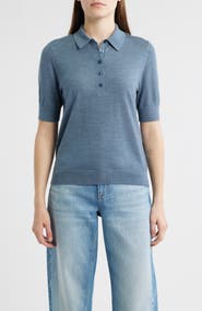 BOSS Fidenka Virgin Wool Polo Sweater
