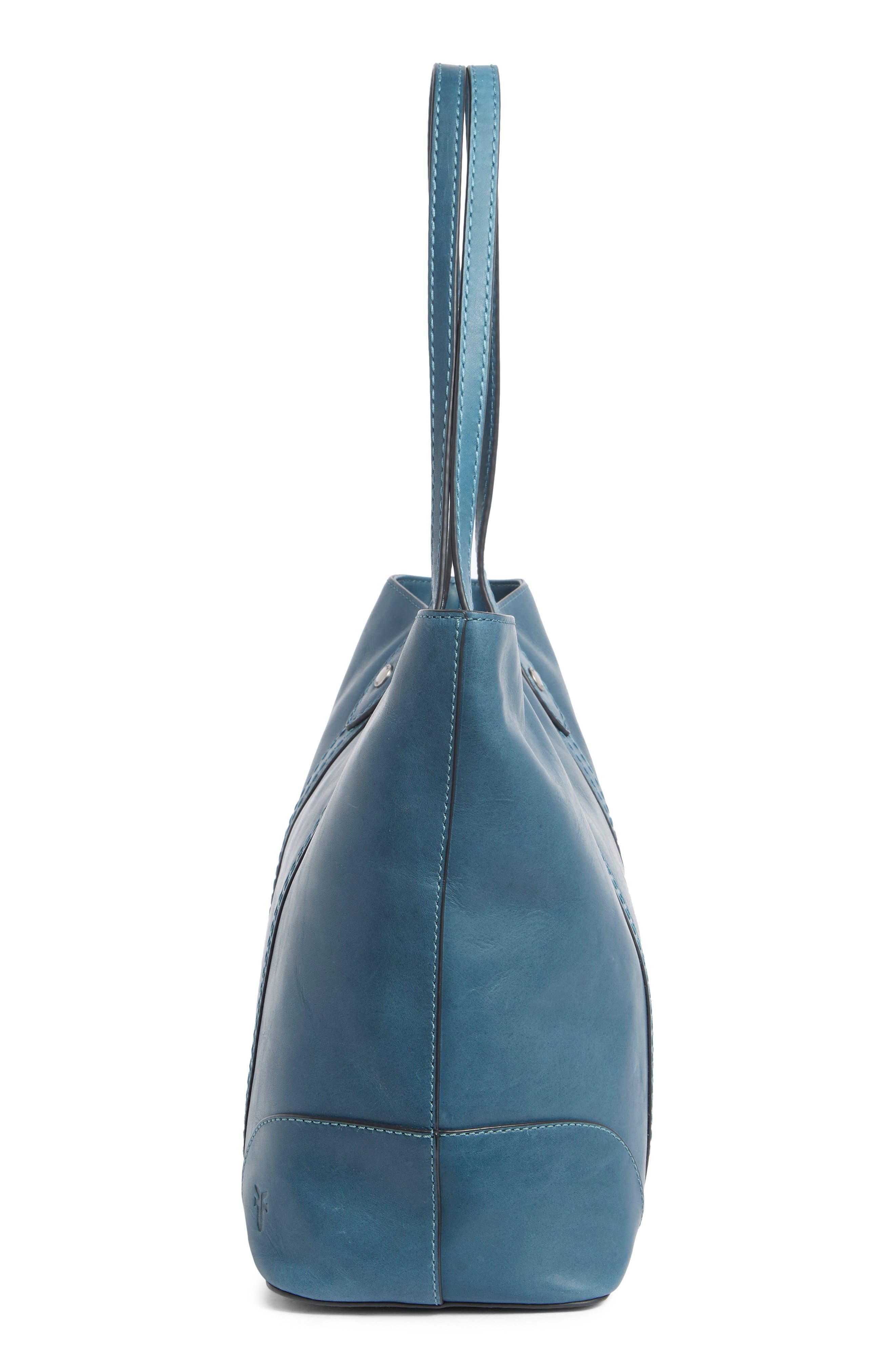Frye Melissa Leather Shopper Tote Bag, Alternate, color, Steel