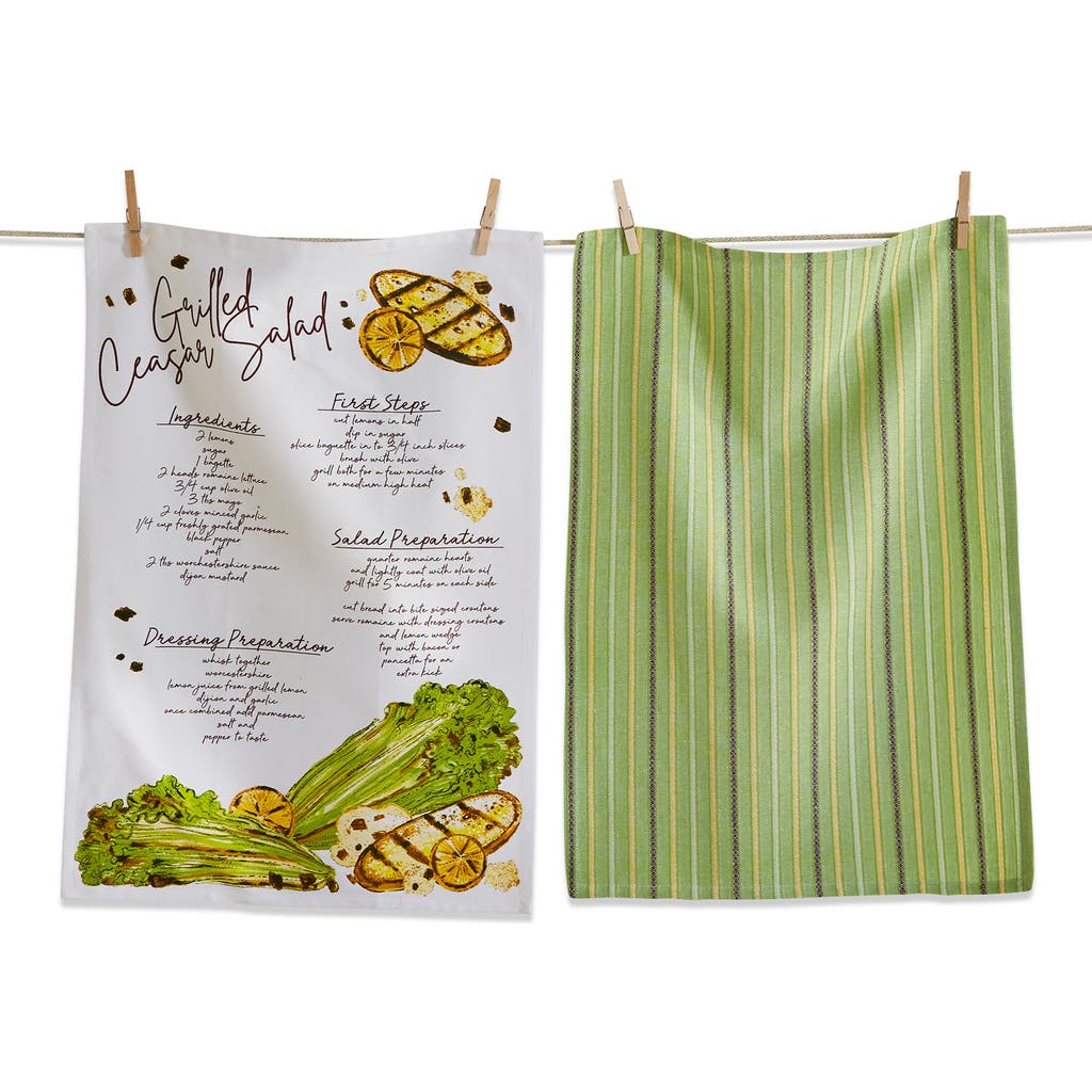 Shop Tag Caesar Salad Set Of 2 Assorted Kitchen Towels
