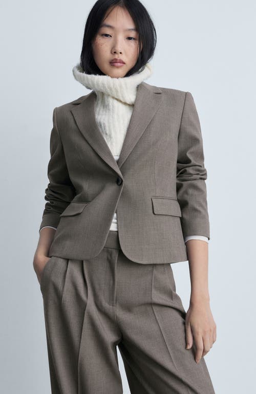 Mango Helena High Waist Wide Leg Pants In Gray