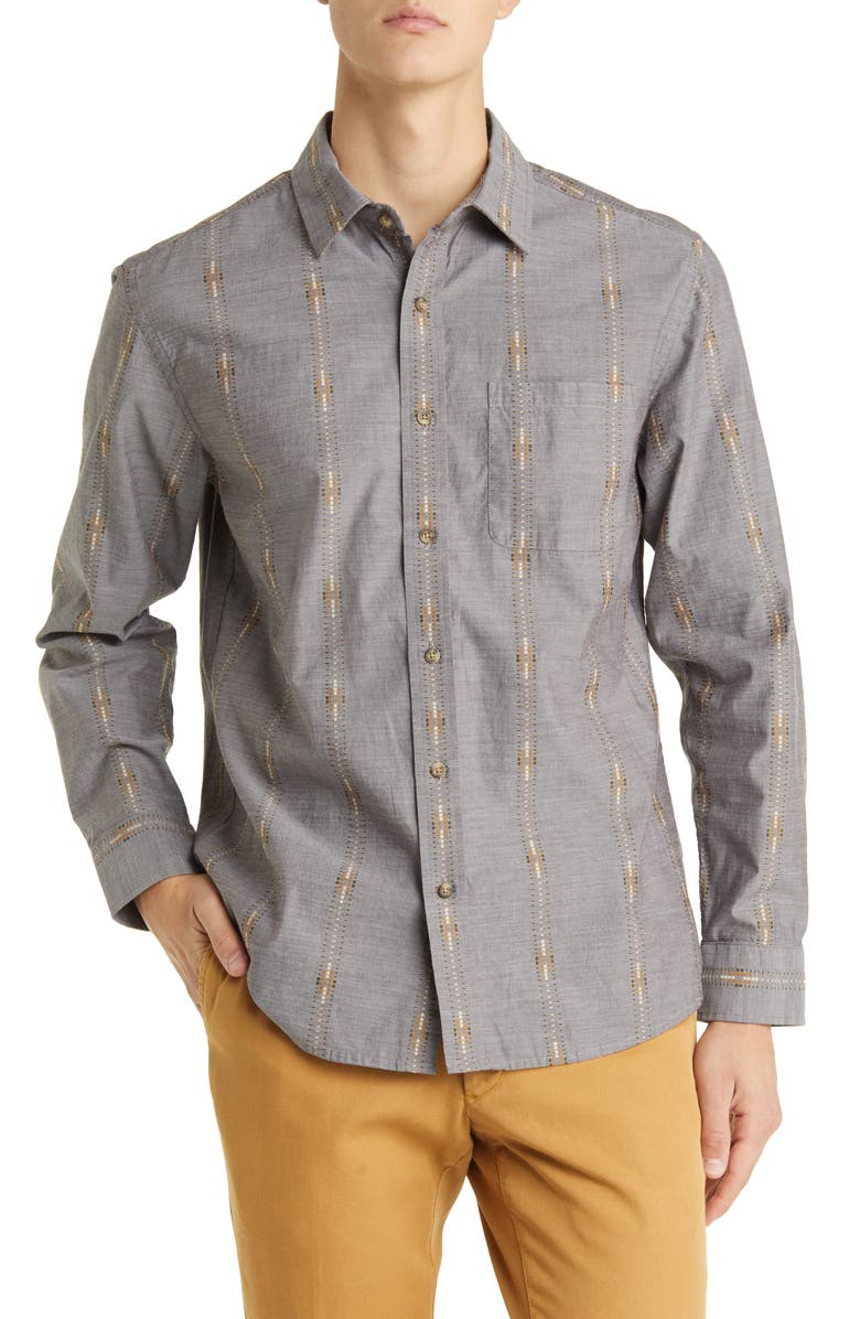 Pendleton Carson Geometric Stripe Button-Up Shirt, Main, color, 