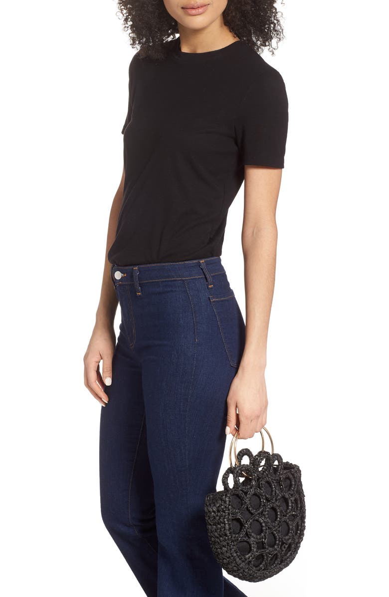 Mali + Lili Rachel Crochet Half Moon Bag, Alternate, color,