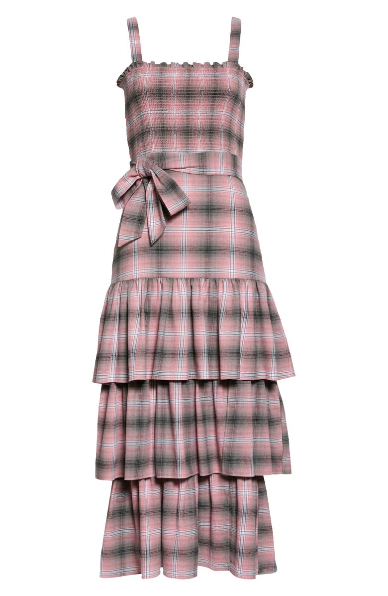 LIKELY Paretti Plaid Smock Cotton Sundress, Alternate, color,