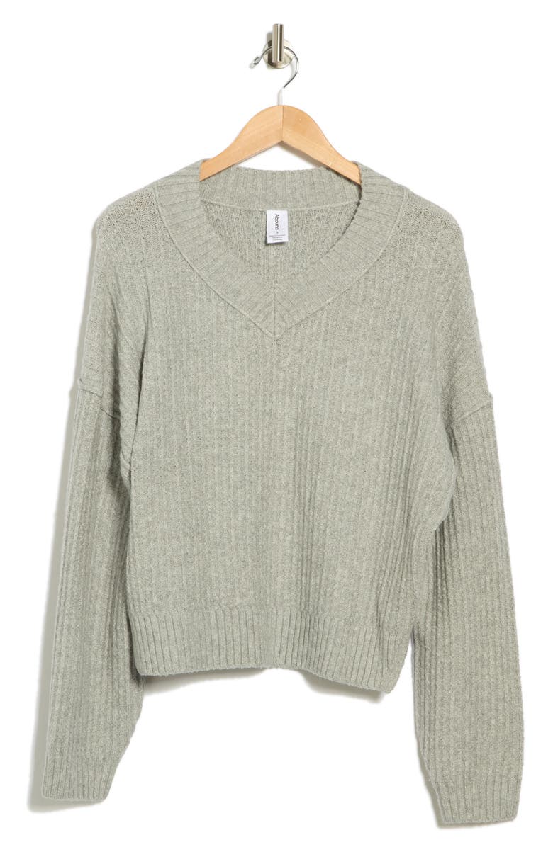 Abound V-Neck Sweater, Alternate, color, Grey Heather