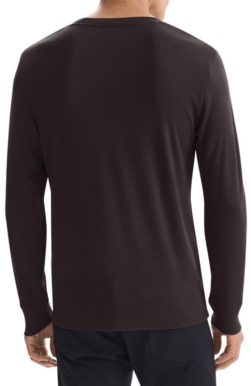 Theory Essential Long Sleeve T-shirt In Brown