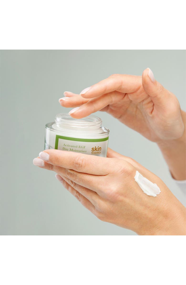 Skin Research Activated EGF Day Moisturiser 50ml for Loss of Firmness, Fine Lines & Wrinkles, Alternate, color, White