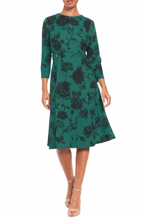 Floral Print Midi Dress