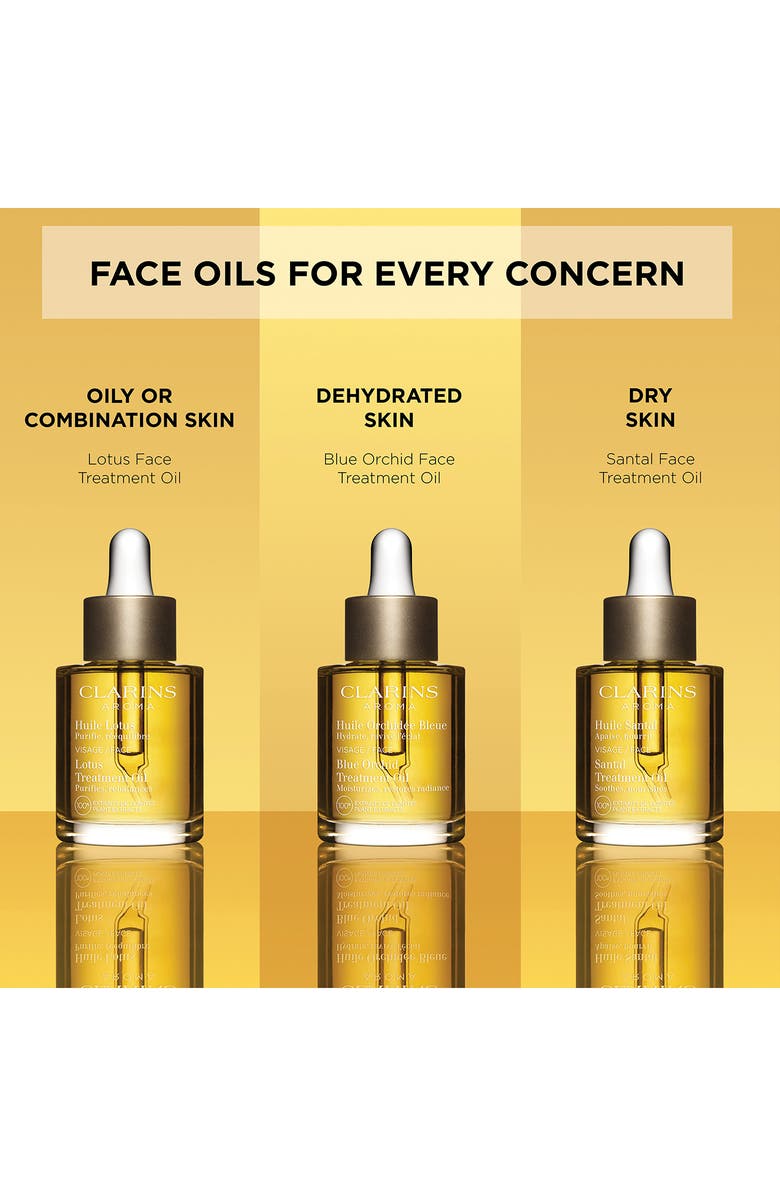 Clarins Blue Orchid Radiance & Hydrating Face Treatment Oil, Alternate, color, 