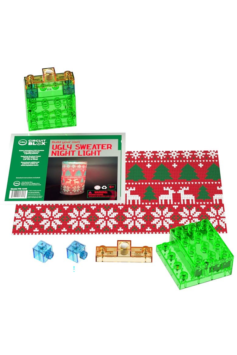 Power Blox Byo Holiday Night Light Ugly Sweater Ages 5+, Alternate, color, Multicolored