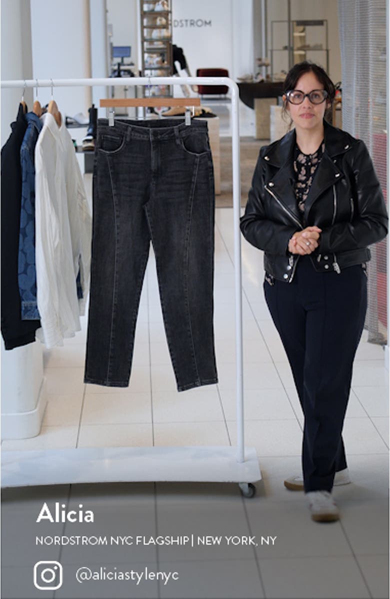 Reese Fab Ab Seamed High Waist Ankle Slim Straight Leg Jeans, sales video thumbnail