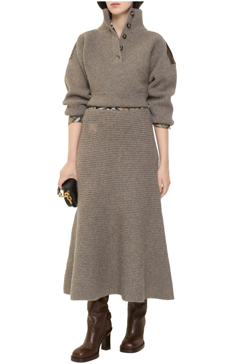 Burberry Wool Blend Skirt, Main, color, 