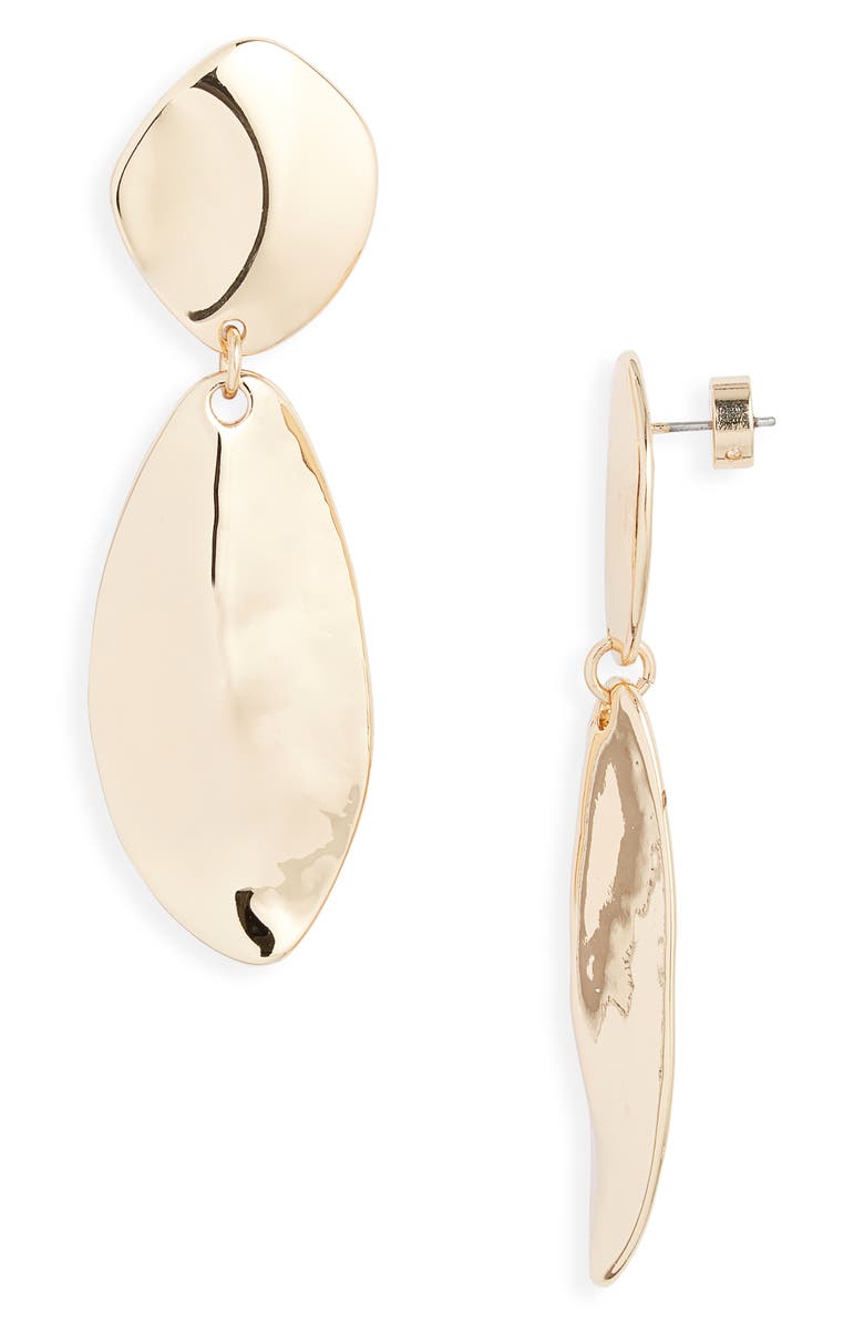 Nordstrom Molten Teardrop Earrings, Main, color, Gold