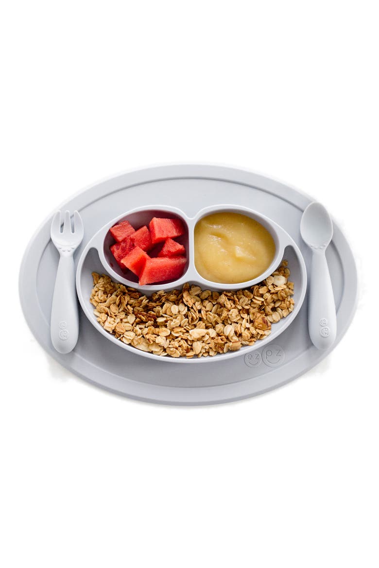Mini Feeding Set, Alternate, color, PEWTER