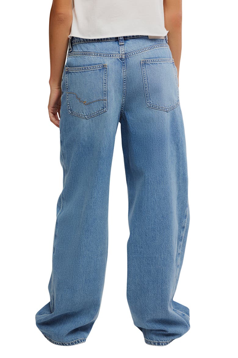 Nia Exposed Button Wide Leg Jeans, Alternate, color, FRIDAY