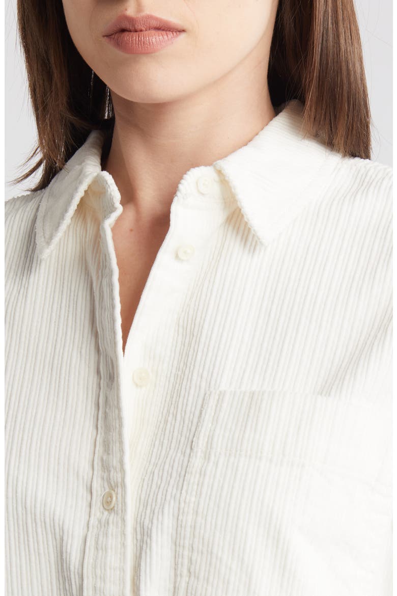 Variegated Corduroy Button-Up Shirt, Alternate, color, LIGHTHOUSE