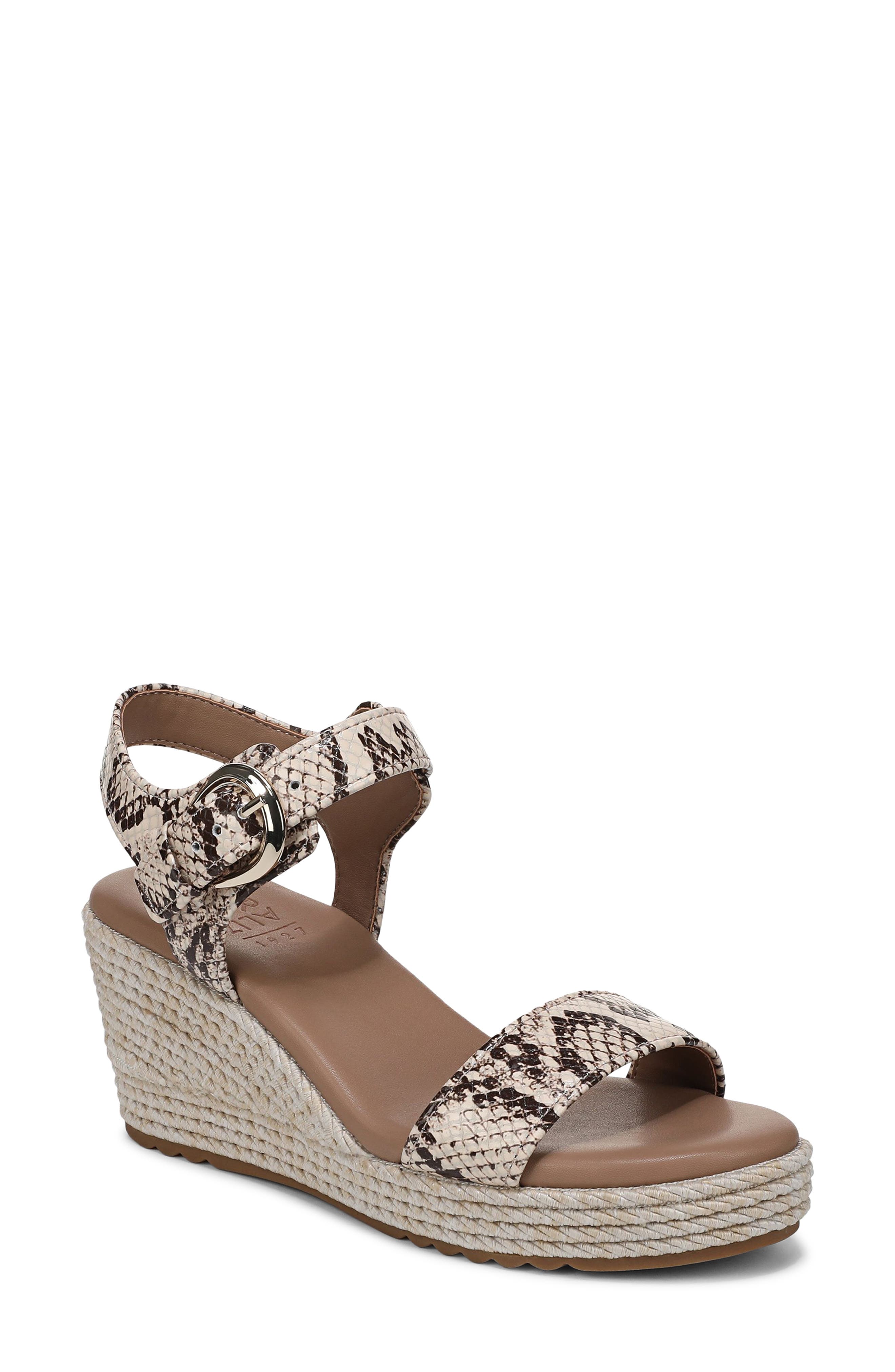 Naturalizer Stella Platform Wedge Sandal, Main, color, Beige Multi