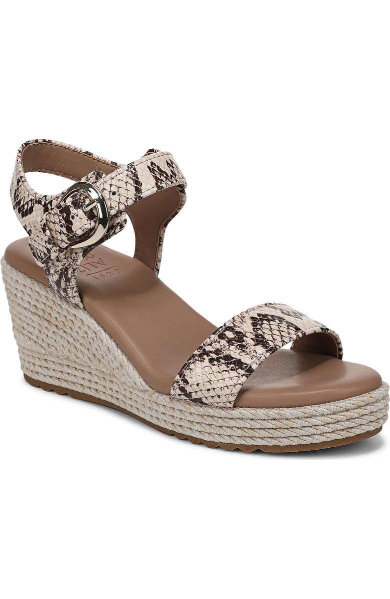 Naturalizer Stella Platform Wedge Sandal, Main, color, Beige Multi