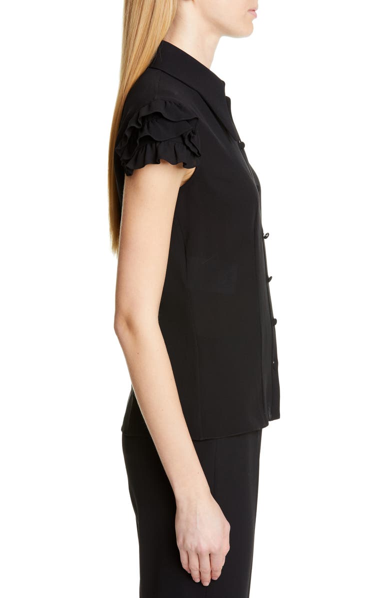 Michael Kors Collection Ruffle Sleeve Blouse, Alternate, color, 