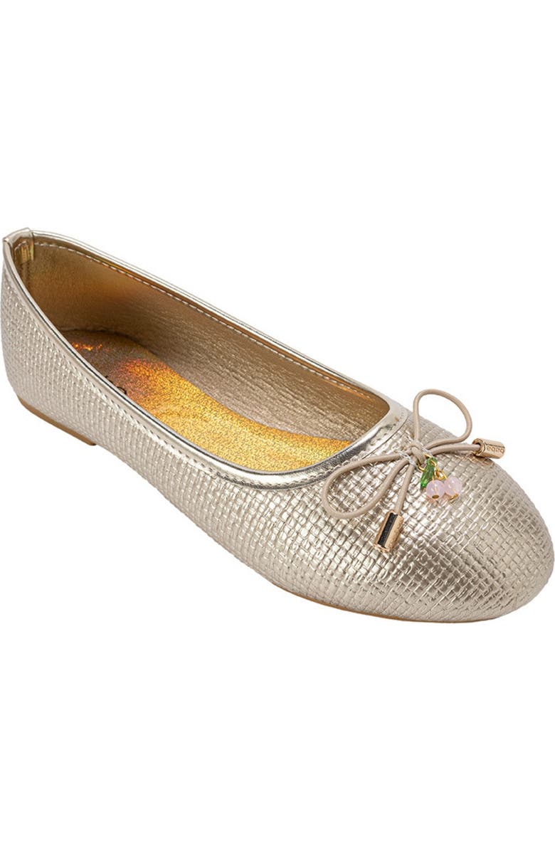 bebe Kids' Scarlet Flat, Main, color, Light Gold