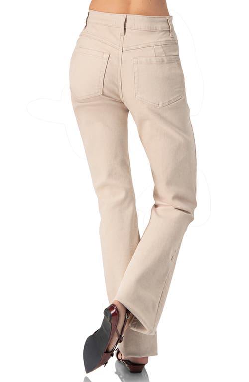 Ivonne Straight One-button Chinos In Sand