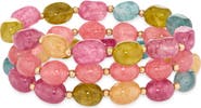 NATASHA Set of 3 Beaded Stretch Bracelets