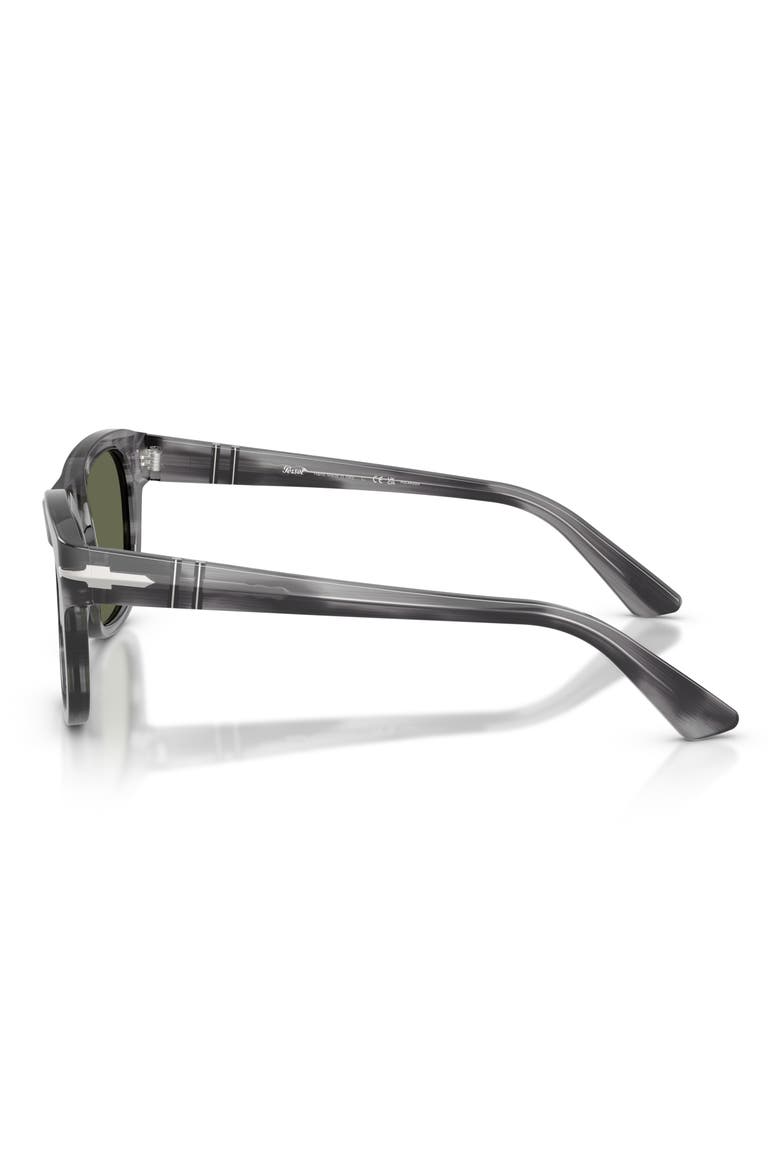 55mm Polarized Square Sunglasses, Alternate, color, STRIPPED GREY / GREEN POLAR
