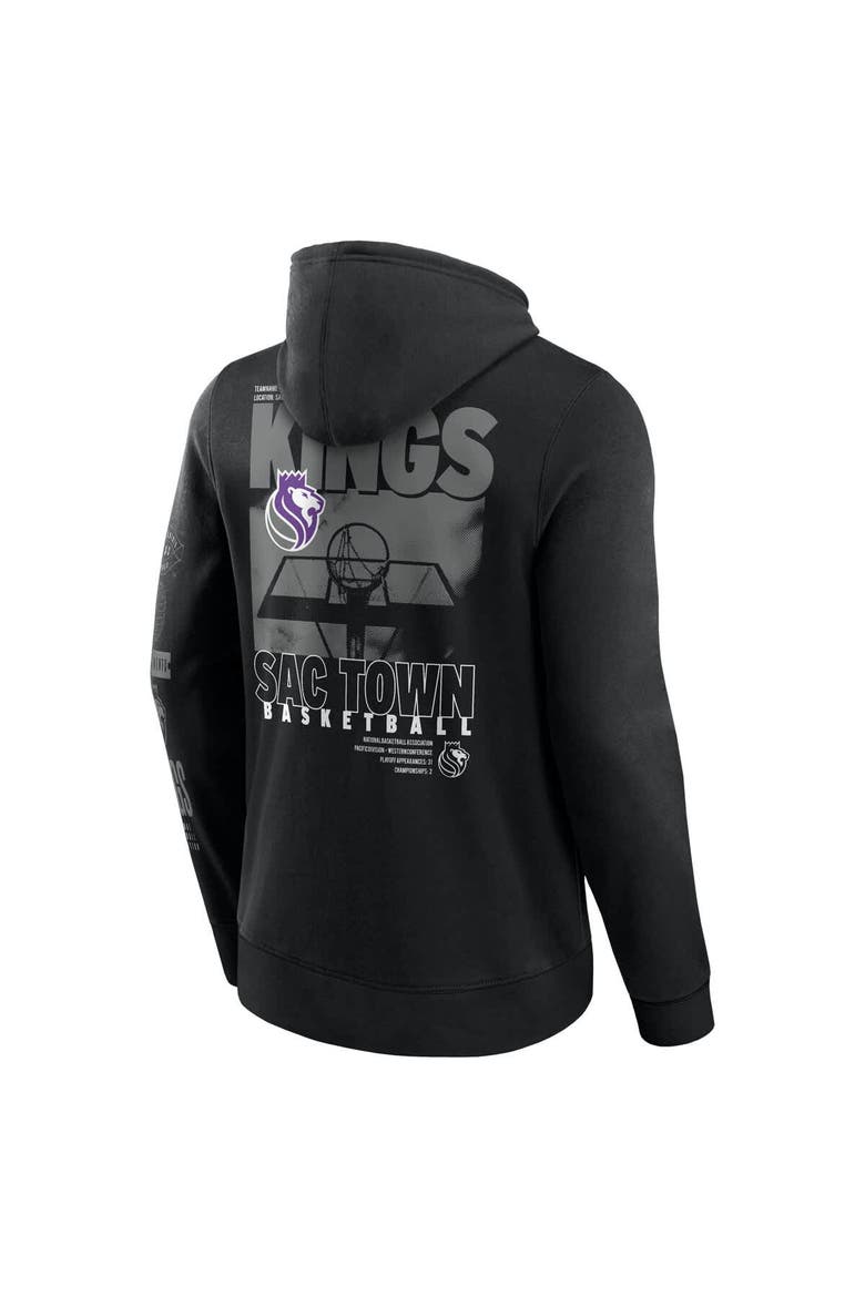 Men's Fanatics Black Sacramento Kings Game Time Crossover Pullover Hoodie, Alternate, color, Black